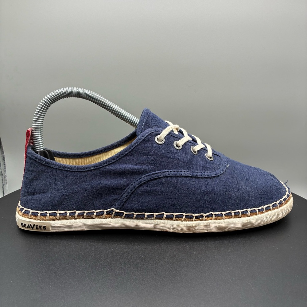 SeaVees Sorrento Sand Shoe Women’s 7.5 Navy Snub Cotton Low Top